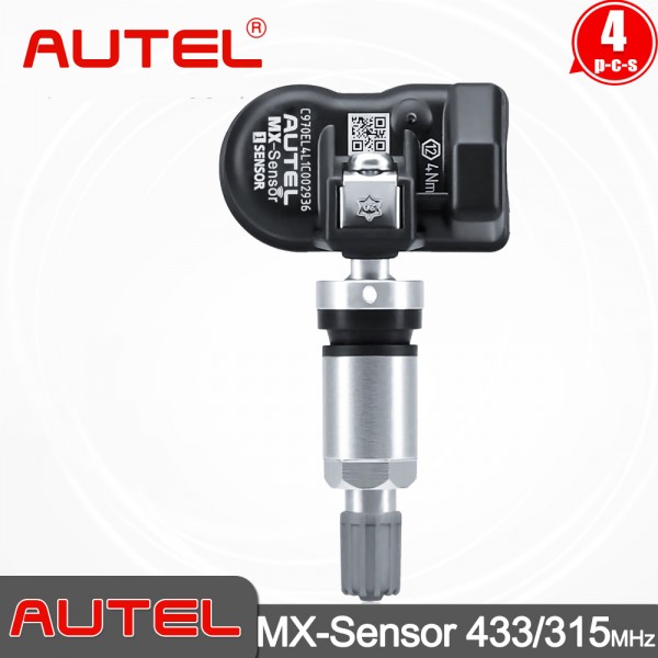 4Pcs 100% Original V5.03 Autel MX-Sensor 433MHz and 315MHz 2 in 1 Universal Programmable TPMS Sensor