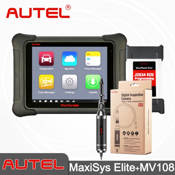 [2Y Update] Buy Autel MaxiSys Elite with J2534 ECU Preprogramming Box Get Autel MV108 for Free Upgraded Version of MS908P MK908P