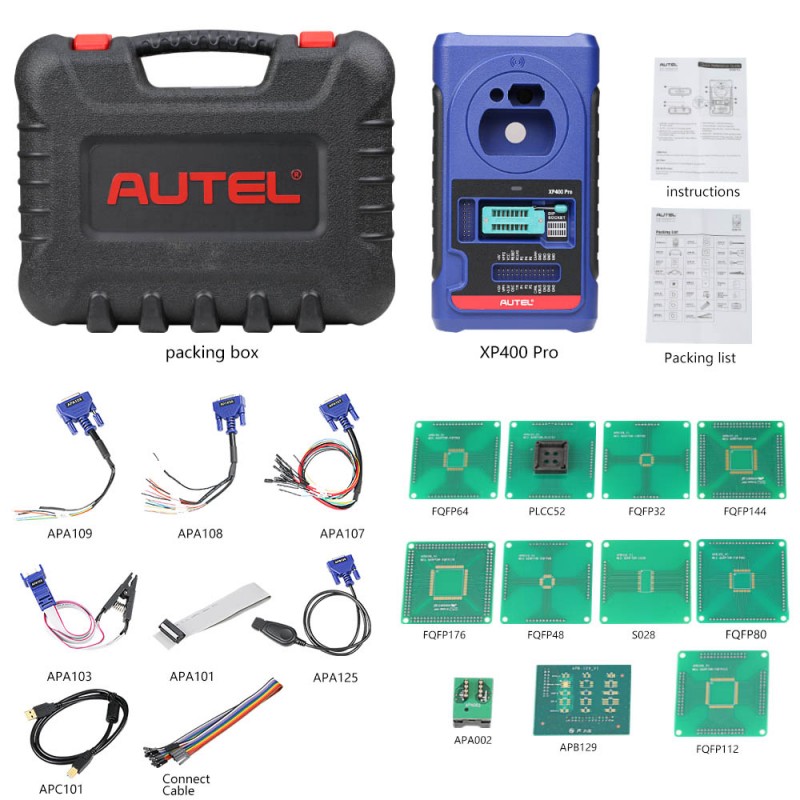 Original Autel XP400 PRO Key and Chip Programmer Plus Autel IMKPA Expanded Key Programming Accessories Kit for Renew & Unlock
