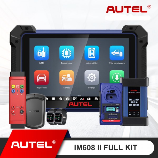 2023 Autel MaxiIM IM608 II Key Programmer Get Free Autel APB112 Smart Key Simulator G-BOX2 Adapter and 2pcs of OTOFIX Smart Key Watches