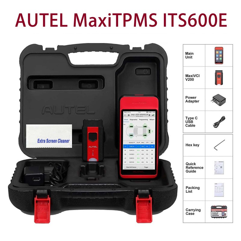Autel MaxiTPMS ITS600E TPMS Relearn Tools TPMS Programming Tool Activate/Relearn All Sensors TPMS Diagnostics 4 Reset Functions