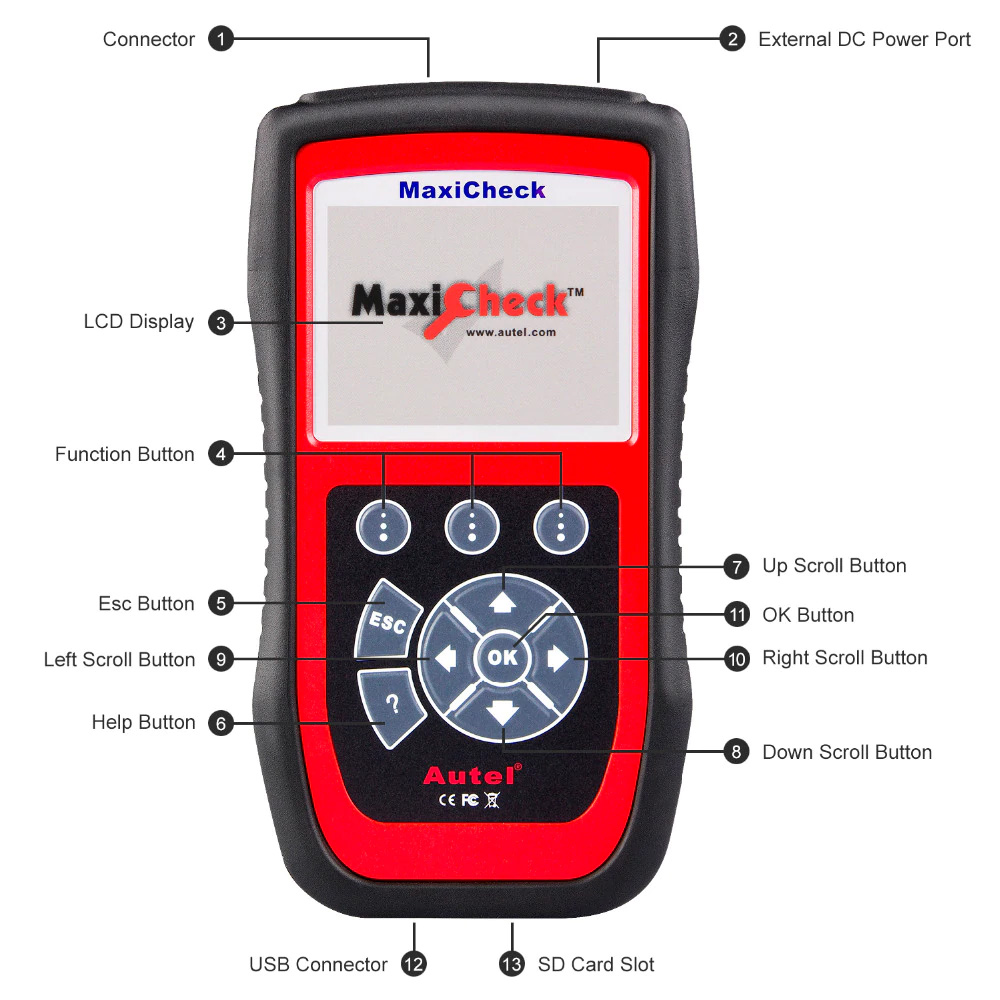Autel MaxiCheck Pro Scanner Package Display