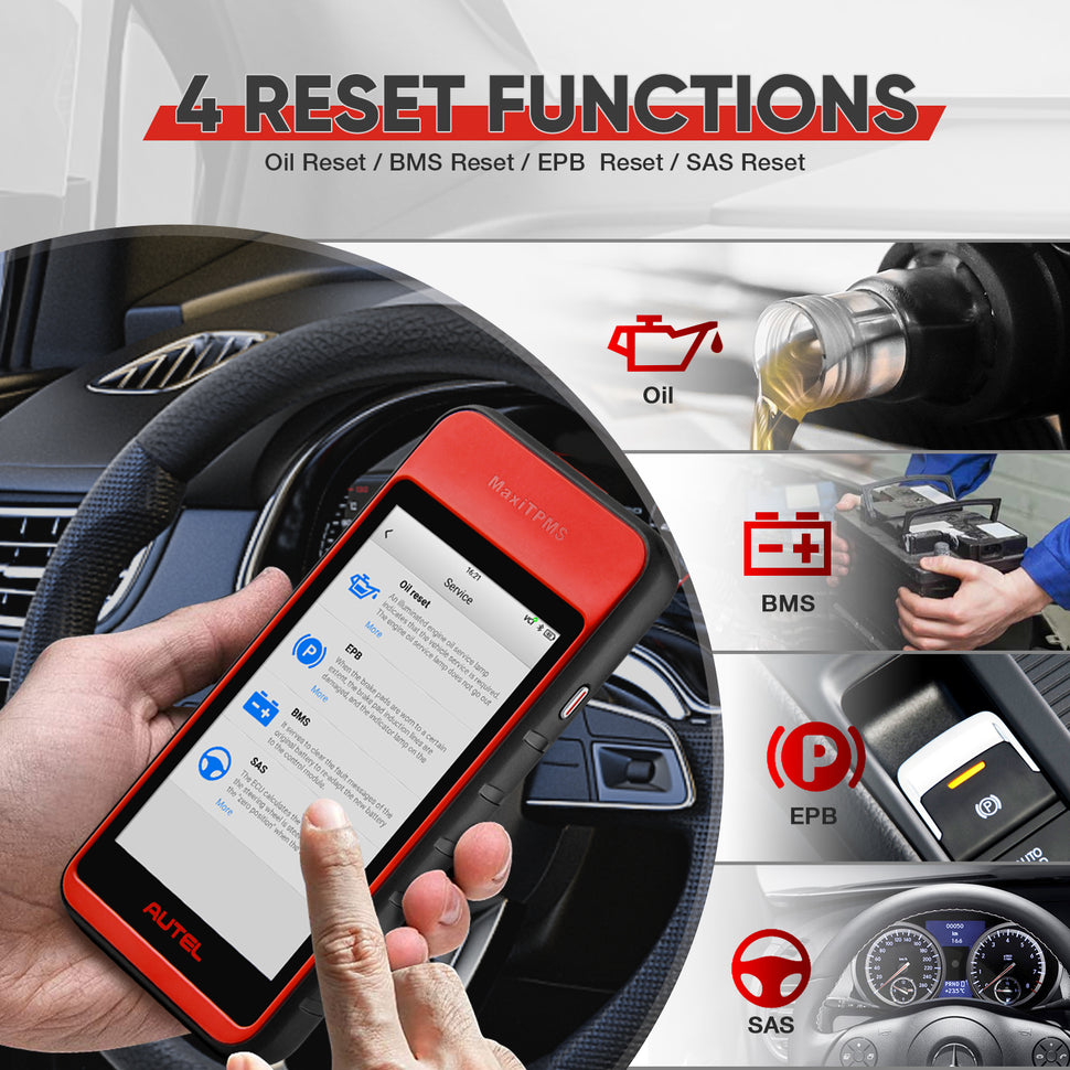 Autel MaxiTPMS ITS600 Automotive Diagnostic Scanner Features 4 Reset Functions