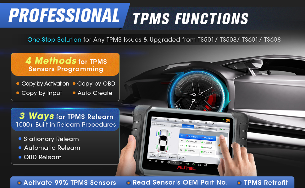 Autel MP808S-TS TPMS Functions