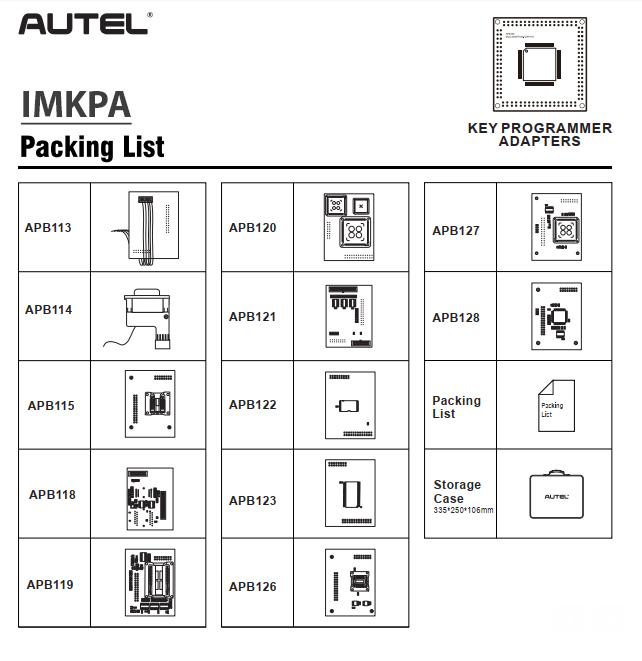 XP400 PRO IMKPA Packing List