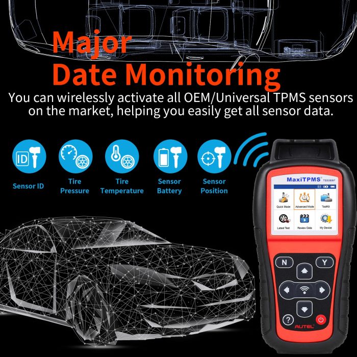 100% Original Autel MaxiTPMS TS508WF Diagnostic and Service Tool plus 4PCS Autel MX-Sensor 433MH - Image 4