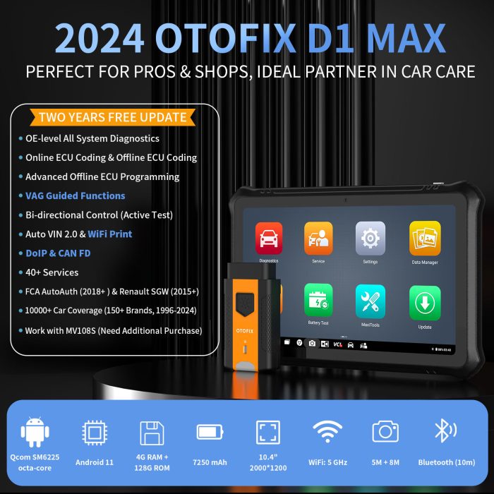 2025 OTOFIX D1 MAX Professional Diagnostic Tool 40+ Services ECU Coding - Image 3