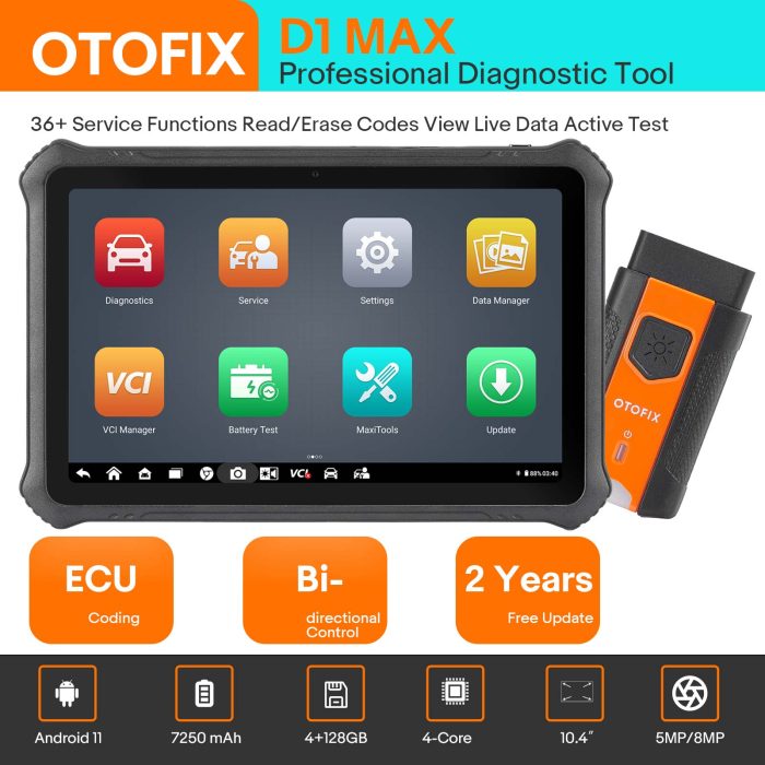 2025 OTOFIX D1 MAX Professional Diagnostic Tool 40+ Services ECU Coding - Image 8