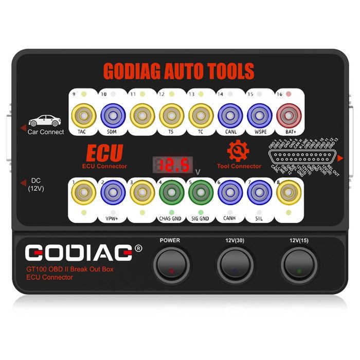 GODIAG GT100 AUTO TOOLS OBD II Break Out Box ECU Connector work with Autel IM608/ MaxiSys Elite