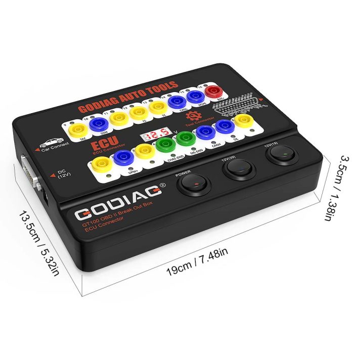 GODIAG GT100 AUTO TOOLS OBD II Break Out Box ECU Connector work with Autel IM608/ MaxiSys Elite - Image 8