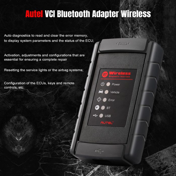 Autel VCI Bluetooth Adapter with USB Cable for MS908S/ MS908/ MK908/ MS905/ MaxiSys Mini - Image 6