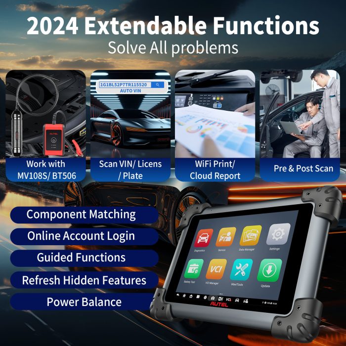 2025 Autel MaxiSys MS908S Pro II with MSOBD2KIT Non-OBDII Adapters Support SCAN VIN and Pre&Post Scan - Image 5