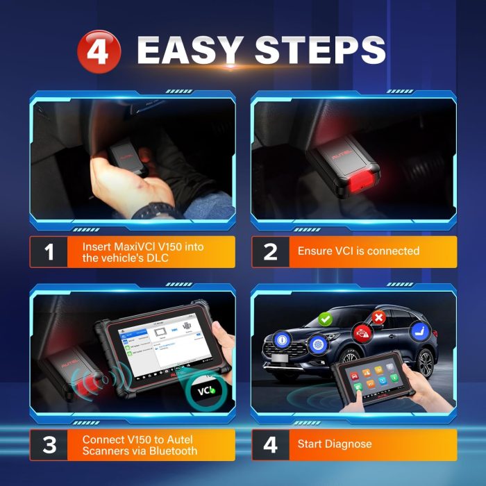 2025 Autel MaxiVCI V150 Wireless Dongle VCI 150 OBD2 Connector Adapter Car Communication Interface for MK900BT MP900BT MP900Z-BT MP900TS TS900 - Image 4