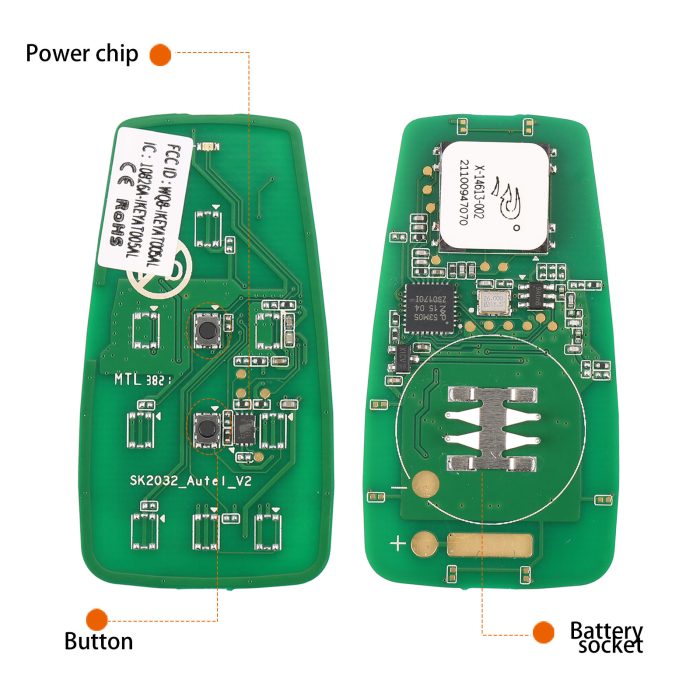 AUTEL IKEYAT002AL Independent 2 Buttons Key 5pcs/lot - Image 3