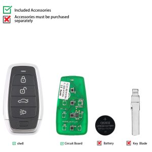 AUTEL IKEYAT004CL AUTEL Independent 4 Button Universal Smart Key - Trunk 10 pcs