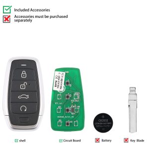 AUTEL IKEYAT004EL Independent 4 Buttons Key 10 pcs