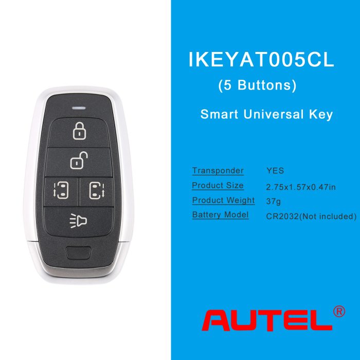 AUTEL IKEYAT005CL Independent 5-Button Universal Smart Key - Left & Right Doors 5pcs/lot - Image 3