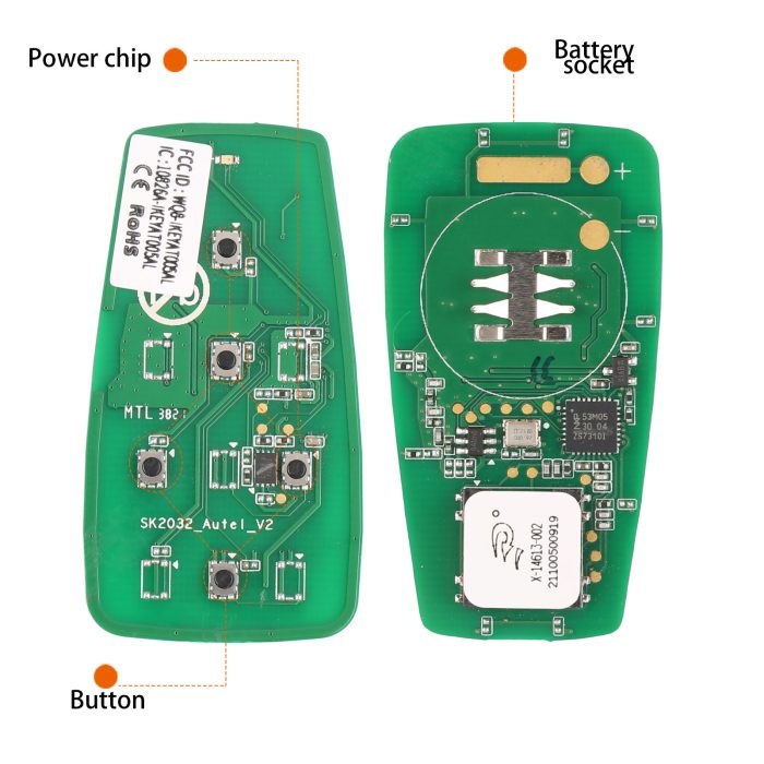 AUTEL IKEYAT005CL Independent 5-Button Universal Smart Key - Left & Right Doors 5pcs/lot - Image 4
