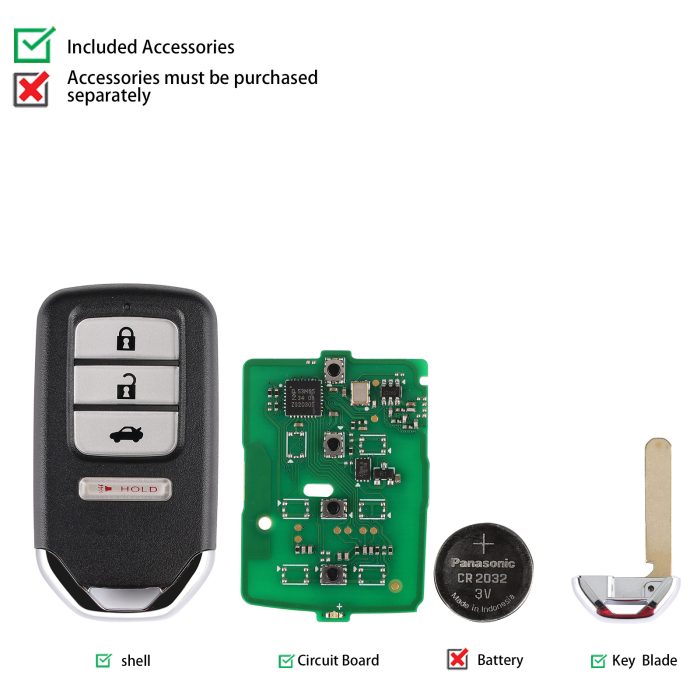 AUTEL IKEYHD004AL 4 Buttons Smart Universal Key for Honda 5pcs/lot - Image 2