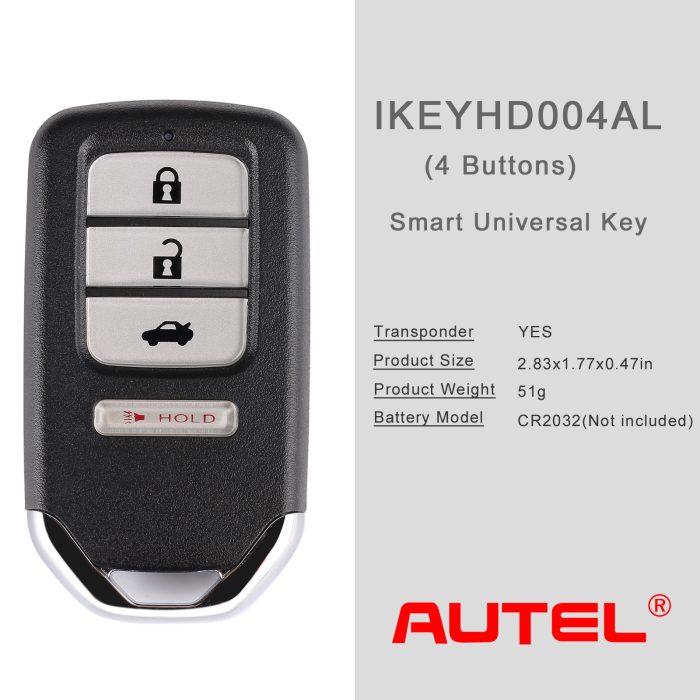 AUTEL IKEYHD004AL 4 Buttons Smart Universal Key for Honda 5pcs/lot - Image 6