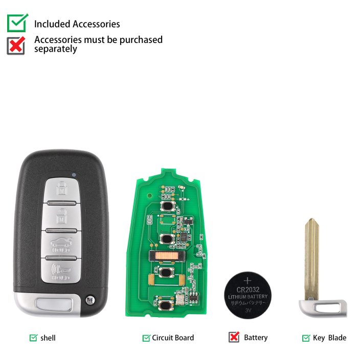 AUTEL IKEYHY004AL 4 Button Smart Universal Key for Hyundai 5pcs/lot