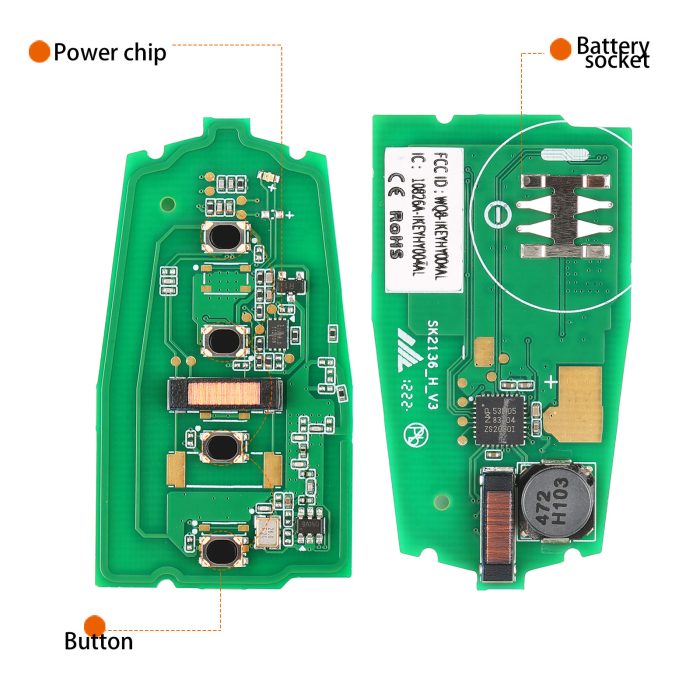 AUTEL IKEYHY004AL 4 Button Smart Universal Key for Hyundai 5pcs/lot - Image 2
