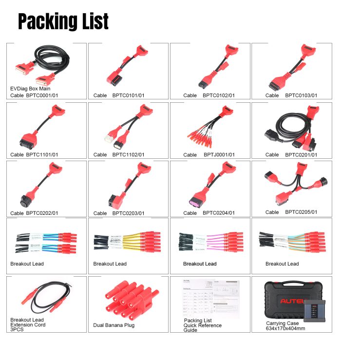 AUTEL EV Diagnostics Upgrade Kit EVDiag Box & Adapters for Battery Pack Diagnostics - Image 10