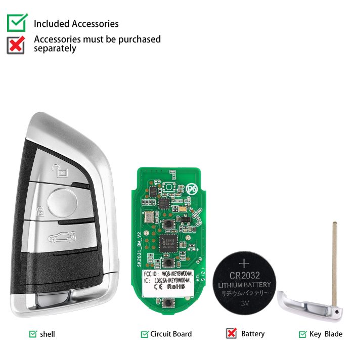 AUTEL IKEYBW003AL 3 Button Key for BMW 5pcs/lot - Image 3