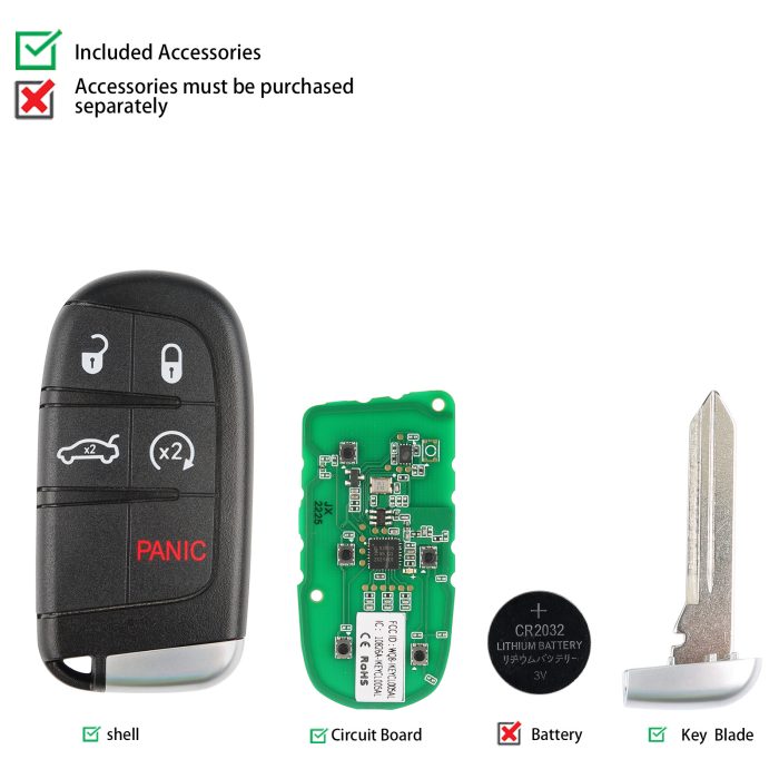 AUTEL IKEYCL005AL 5 Buttons Smart Universal Key for Chrysler 5pcs/lot - Image 6