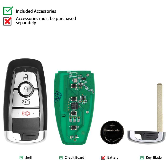 AUTEL IKEYFD004AH 4 Buttons 868/915 MHz 5pc/lot