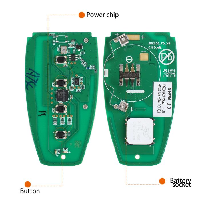 AUTEL IKEYFD004AH 4 Buttons 868/915 MHz 5pc/lot - Image 5