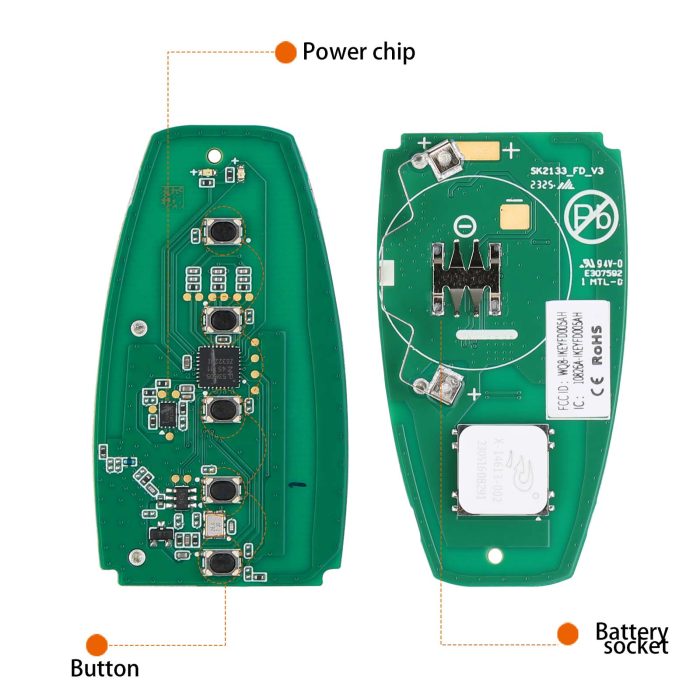AUTEL IKEYFD005AH 5 Buttons 868/915 MHz 10pc/lot - Image 2