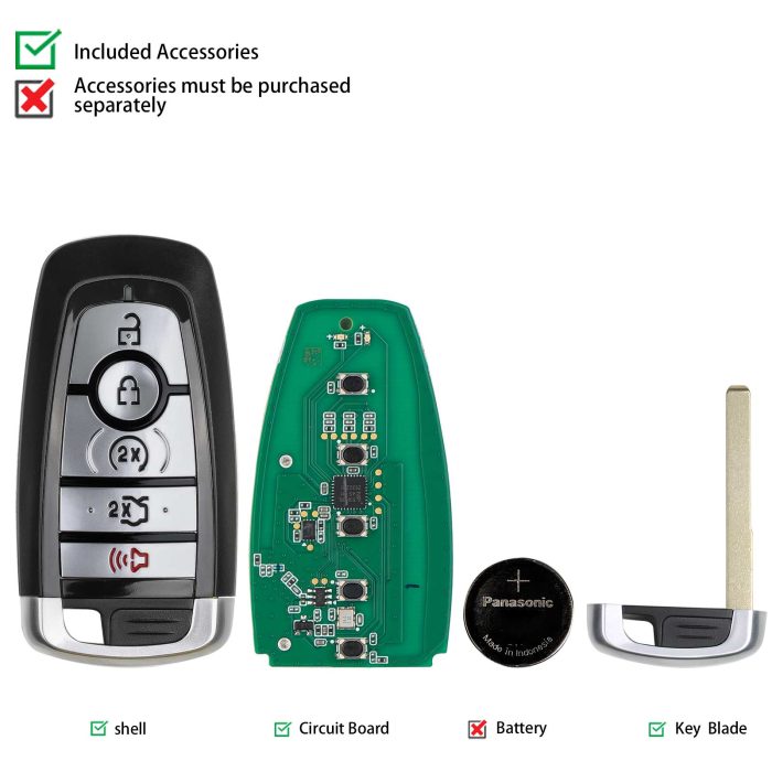 AUTEL IKEYFD005AH 5 Buttons 868/915 MHz 10pc/lot - Image 4