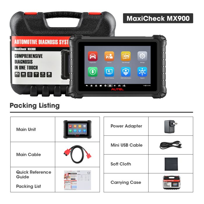 2025 AUTEL MaxiCheck MX900 All Systems Diagnostics and Service Tablet Support DoIP & CAN FD, AutoVIN - Image 7