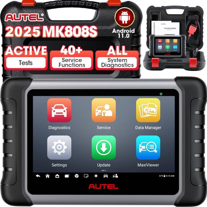Autel MaxiCOM MK808S MK808Z Automotive Diagnostic Tablet with Android 11 Operating System Upgraded Version of MK808