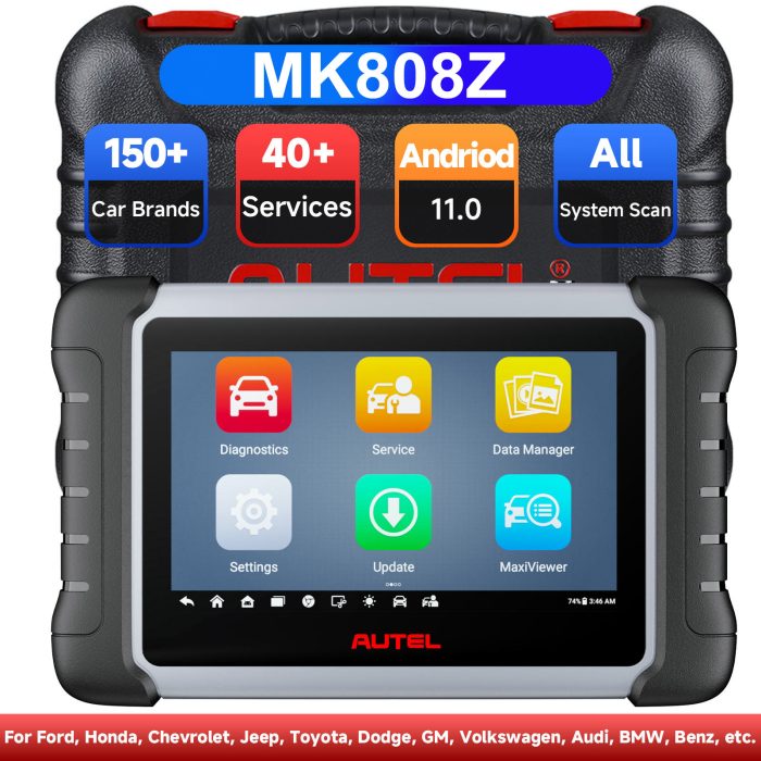 Autel MaxiCOM MK808S MK808Z Automotive Diagnostic Tablet with Android 11 Operating System Upgraded Version of MK808 - Image 2