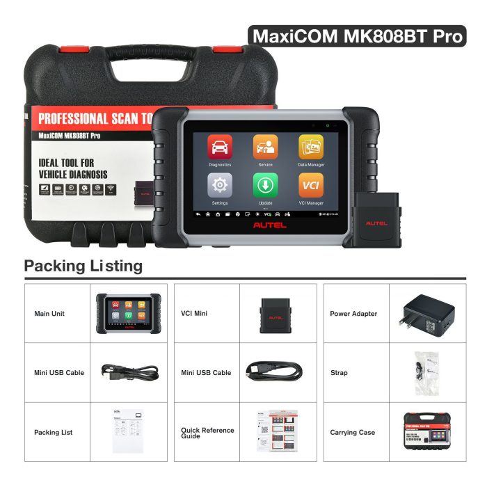 Autel MaxiCOM MK808BT PRO Car Diagnostic Scan Tool, Active Tests & Bi-Directional Control Scanner 40+ Services FCA AutoAuth Wireless Diagnosis - Image 11