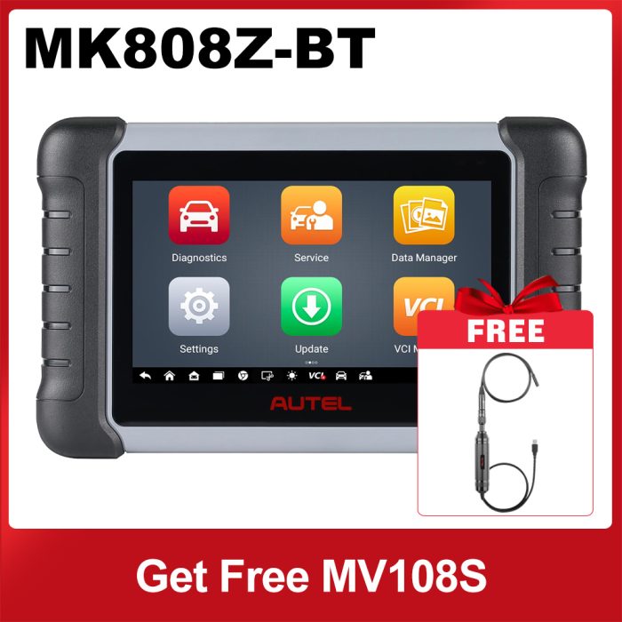 Autel MaxiCOM MK808Z-BT With Free Autel MaxiVideo MV108S 8.5mm Support FCA AutoAuth