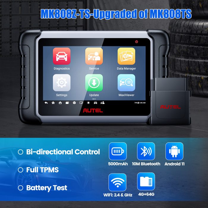 Autel MaxiCOM MK808S-TS MK808Z-TS TPMS Relearn Tool Support Sensor Programming and Battery Testing Functions Upgraded Version of MK808TS - Image 9