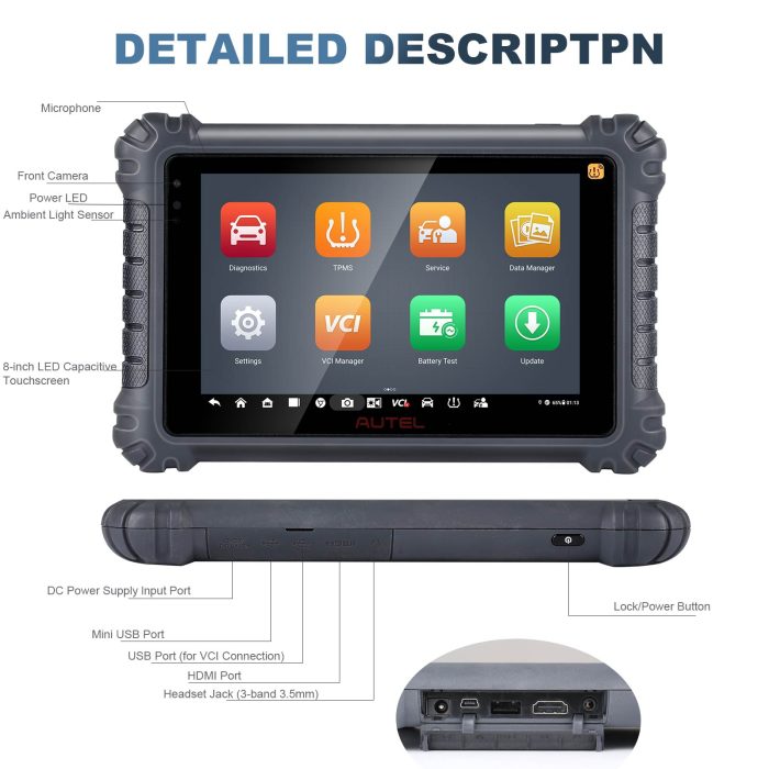 Autel MaxiCOM MK906Pro TS OBD2 Bi-Directional Diagnostic Scanner & TPMS Tool with ECU Coding No IP Restriction - Image 7