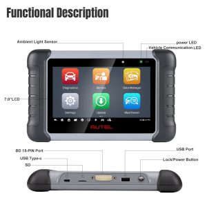 2025 Autel MaxiCOM MK808S MK808Z Automotive Diagnostic Tablet with Android 11 OS Get Free MaxiVideo MV108S 8.5mm - Image 5