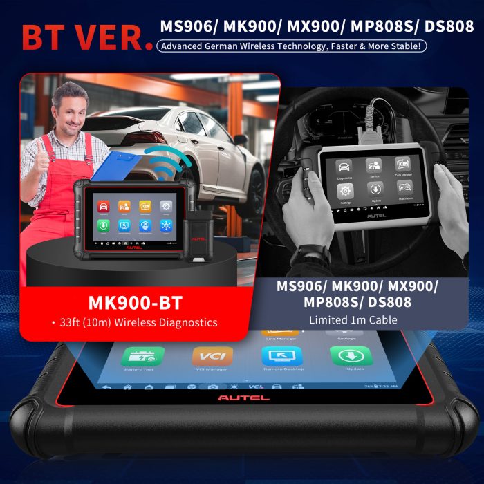 Autel MaxiCOM MK900-BT Android 11 All Systems Diagnostic Scanner Upgraded of MK808BT/ MX900 - Image 9