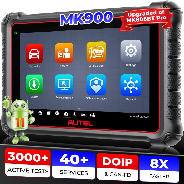 Autel MaxiCOM MK900 All Systems Diagnostic Scanner with Android 11.0 Upgraded of MK808/ MX900 - Image 2