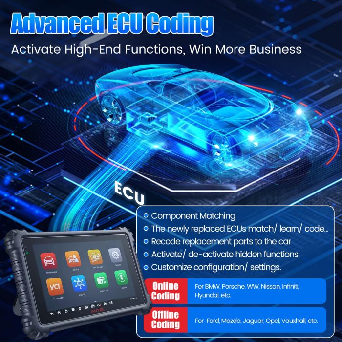 Autel MaxiCOM MK906 PRO Scanner Upgraded of MS906 Pro/ MK906BT Diagnostic Tool with Advanced ECU Coding - Image 7