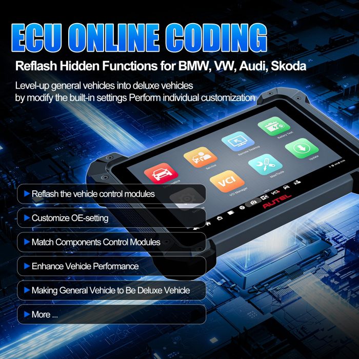 Autel MaxiCOM MK908 II Diagnostic Tablet WiFi Printing Refresh Hidden Functions (Updated Version of MK908) - Image 4