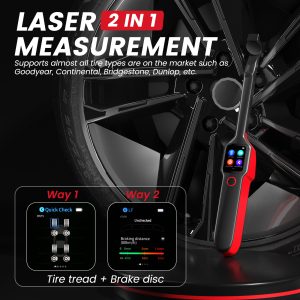 Autel MaxiTPMS TBE200E Tire Brake Examiner TBE200(E) Laser Tire Tread Depth & Brake Disc Examiner 2 in 1 Tester Work with ITS600E - Image 8