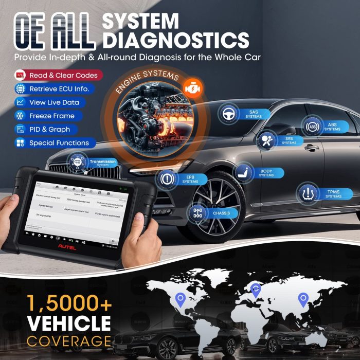 2025 AUTEL MaxiDAS DS808S-BT Android 11 Tablet All Systems Diagnostic Scanner with VCI Mini 31+ Service FCA ECU Coding as MS906 Pro - Image 8