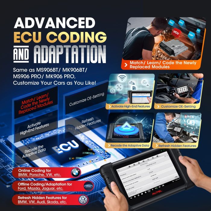 2025 AUTEL MaxiDAS DS808S-BT Android 11 Tablet All Systems Diagnostic Scanner with VCI Mini 31+ Service FCA ECU Coding as MS906 Pro - Image 9