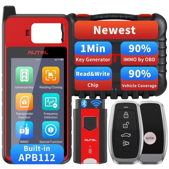Autel MaxiIM KM100 KM100E Auto Key IMMO Universal Key Generator Kit in Open OBD Mode Function Free Update Online - Image 8