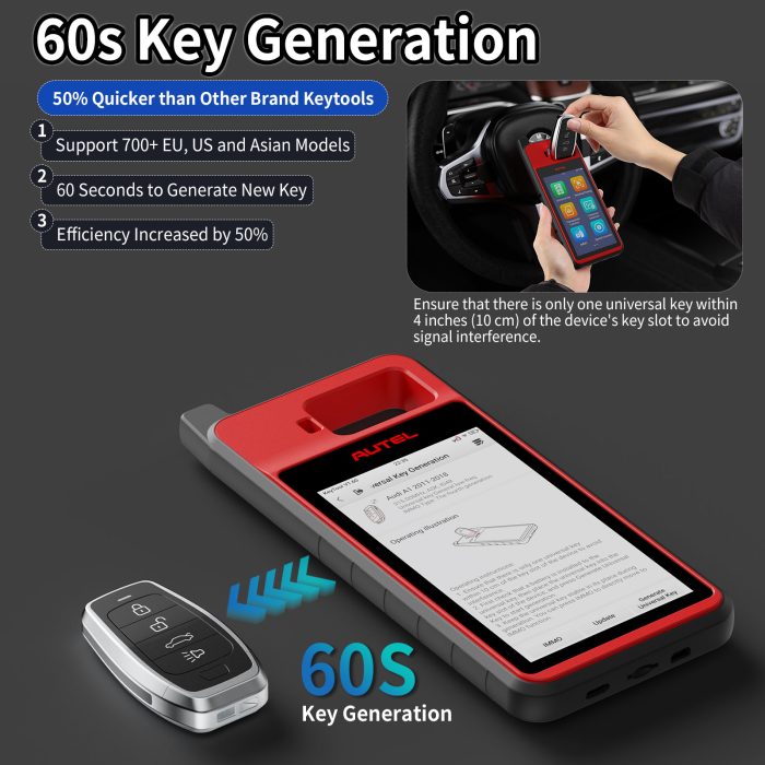 Autel MaxiIM KM100 KM100E Auto Key IMMO Universal Key Generator Kit in Open OBD Mode Function Free Update Online - Image 11